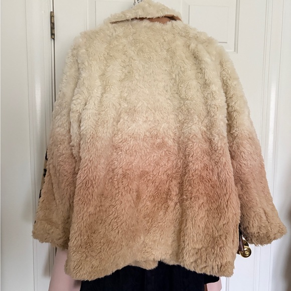 Anthropologie Cream and Tan Teddy Jacket - Picture 2 of 3
